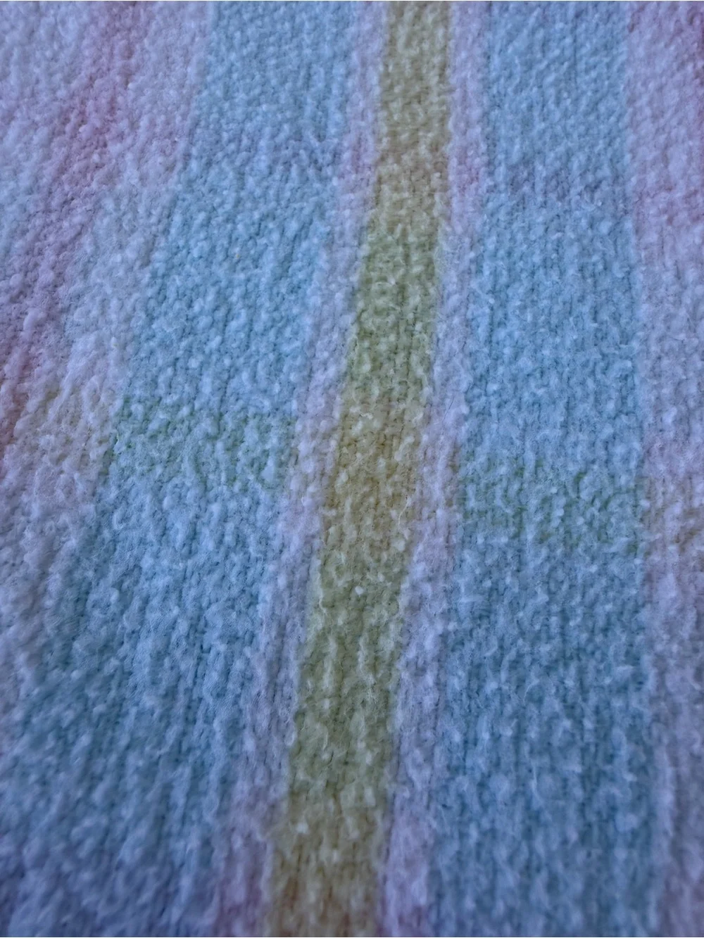 VTG Carter’s Pastel Plaid Lovey Recieving Baby Blanket 100% Cotton Fleece 28x32